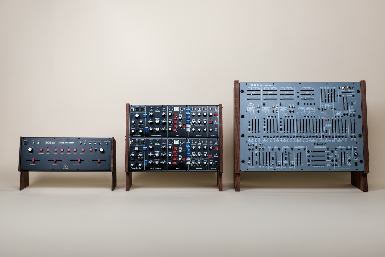 Three Behringer Synth Stands Grouped - View 1