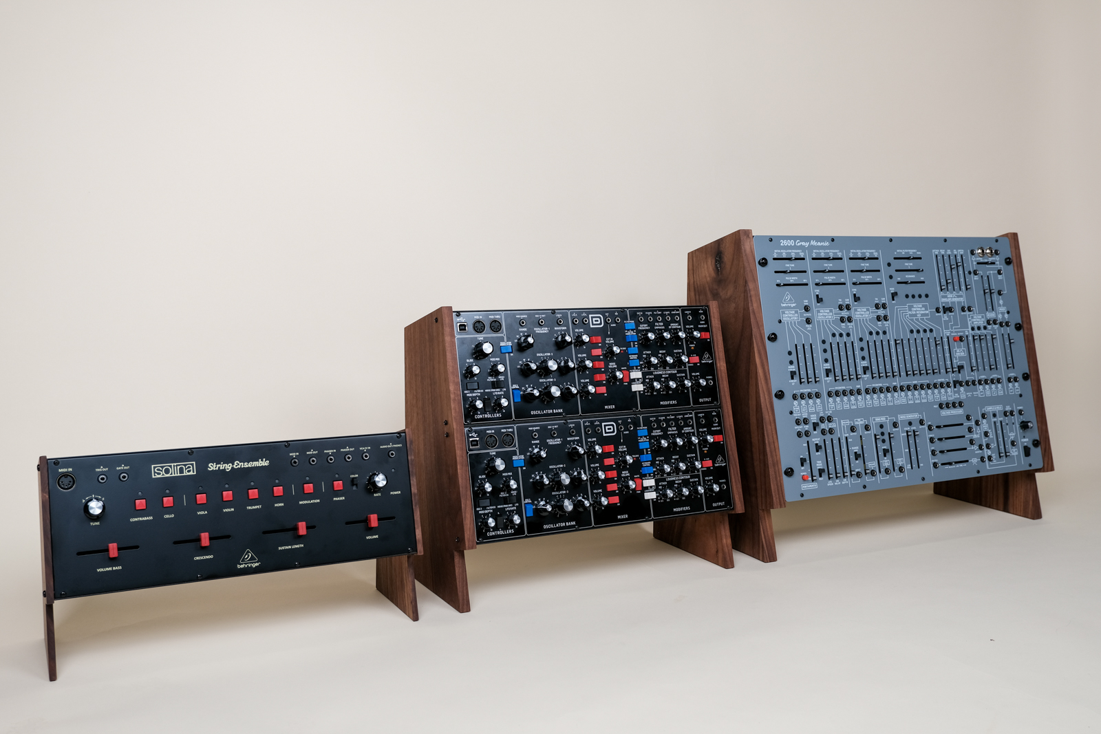 Three Behringer Synth Stands Grouped - View 2