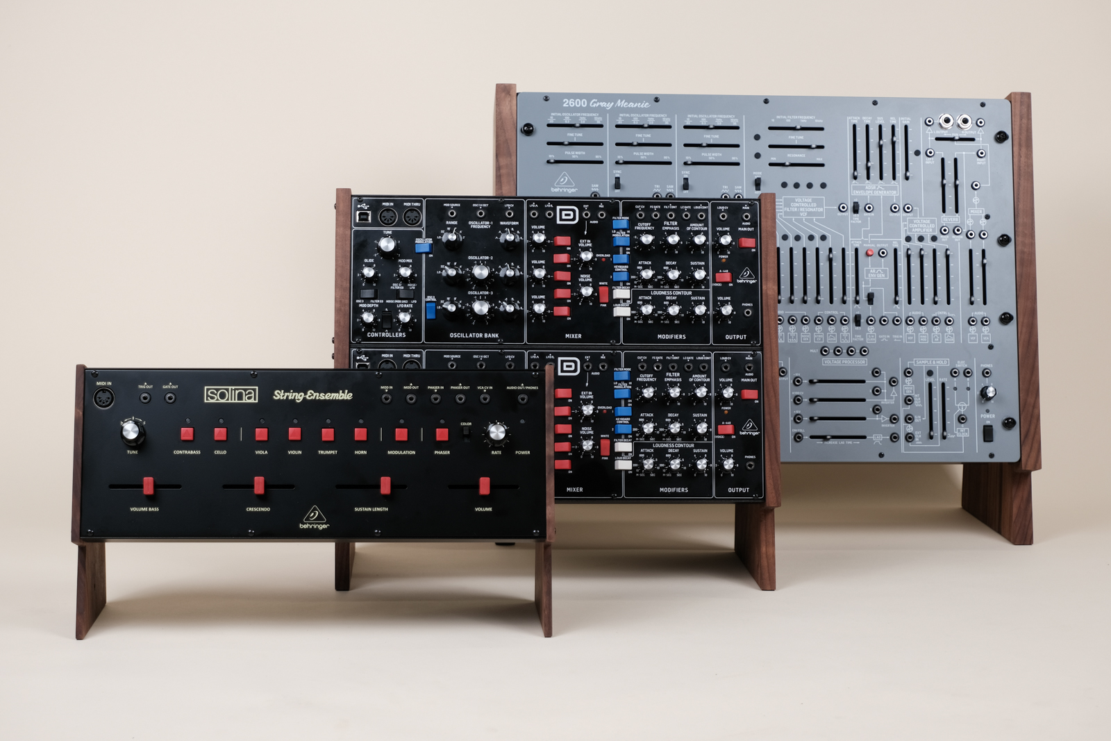 Three Behringer Synth Stands Grouped - View 4
